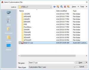 steel shapeslt toolbar